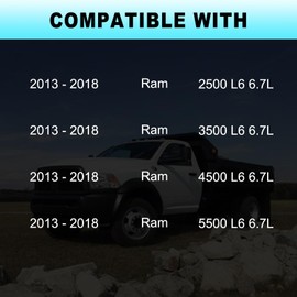 603-839 Engine Coolant Reservoir Tank with Cap & Sensor Compatible with 2013-2018 Ram 2500, 2013-2018 Ram 3500, 2013-2018 Ram 4500, 2013-2018 Ram 5500 L6 6.7L | Replaces # 68166475AC