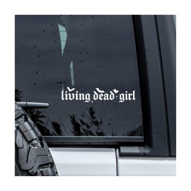 MYMKO Living Dead Girl Decal, Gothic Car Window Decals, 6 Inches UV DTF Tranfer Car Stickers, Positive Bookish Weatherproof Car Truck Window Bumper Sticker, Humor Car Decals for Girl Women