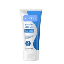 Kunyle Silicone Scar Gel, Scar Cream, Advanced Scar Gel for Surgical Scars, Stretch Marks, Keloid Bump Removal, Old and New Scars 2.11oz (60g)