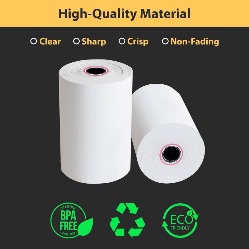 iSOUL 57 x 40mm Till roll, Card Machine Paper Rolls,