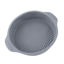 Molde de la Torta del Silicón de 9 Pulgadas con Dise?o de la Ondulación, Hornada de la Torta de la Bandeja para Hornear de la Forma Redonda del Molde de la Torta (Gris)