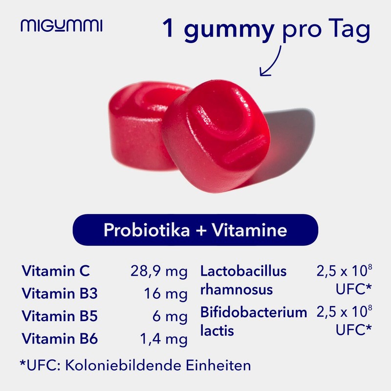 Intestinal Probiotic Gummies | 100 Gummies with Natural Blackberry Flavour
