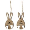 DARO DEKO Wooden Hanging Easter Bunny 25 cm Brown /