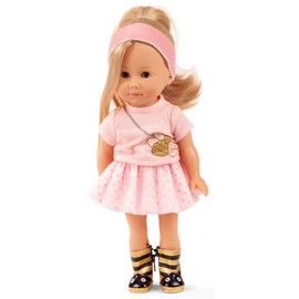 Götz 2013034 Just Like Me - Mia in Bee Outfit Doll - 27 cm Large Standing Doll with Long Blonde Hair, Blue Sleeping Eyes in a 7-Piece Set