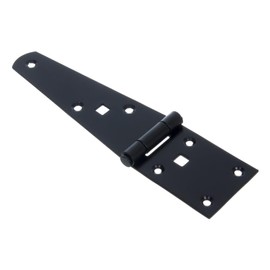 NAJDER Door Hinge Pack of 2, Door Hinge for Solid Doors Inside and Outside, Stainless Steel Hinges, Door Hinges, Door Hinge Fitting, Slanted Construction Hinge 150 x 75 mm, Black Painted RAL 9005