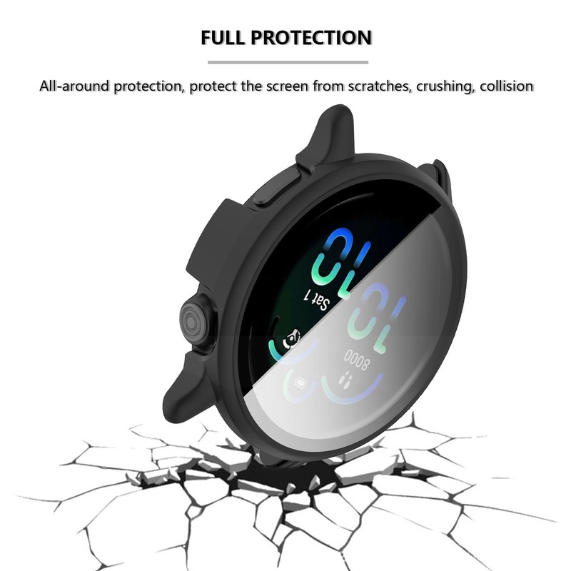[2-Pack] Case with Tempered Glass Screen Protector Compatible with Garmin