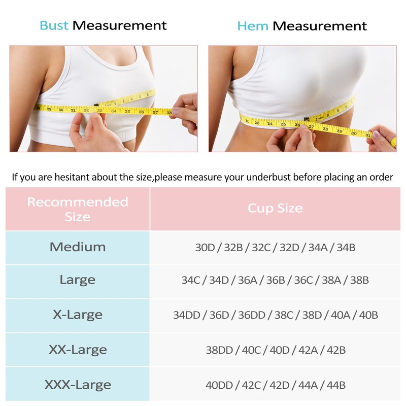 WANAYOU Women's Zip Front Sports Bra Wireless Post-Surgery Bra Active