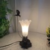 Bieye Lily Flower Blown Glass Lampshade (White, Large I.D. 1.26"