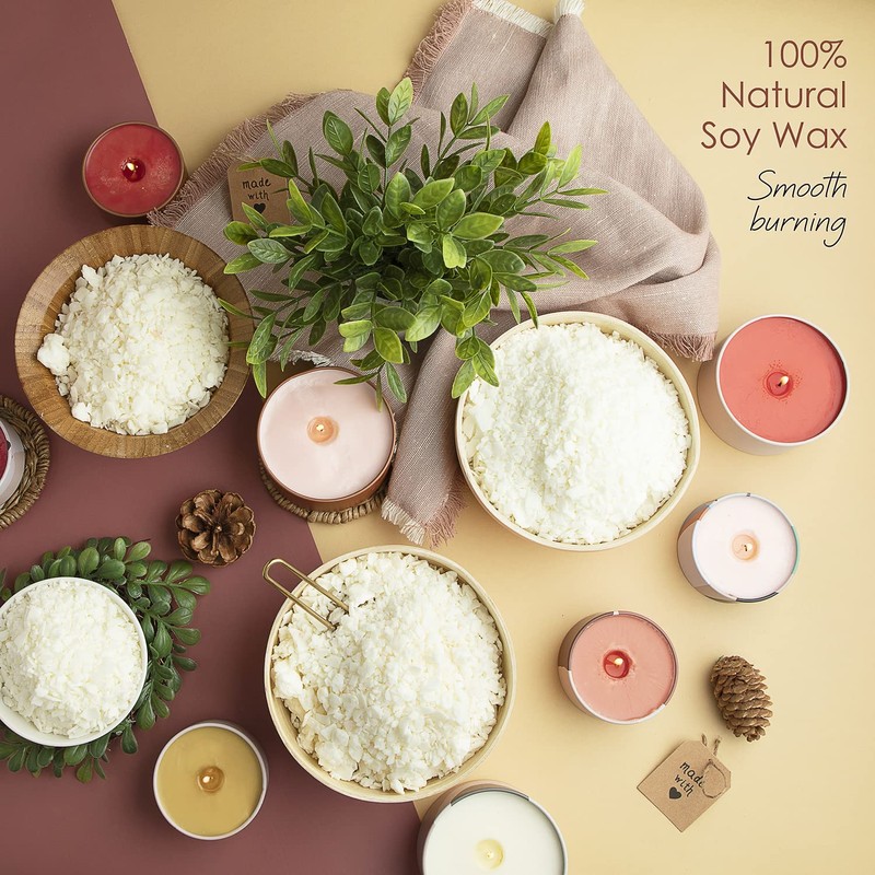 Hearth & Harbor Organic Soy Candle Making Kit for Adults,