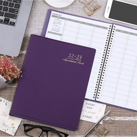 2023 Appointment Book - Weekly Appointment Book 2023, January - December 2023, Hourly Planner with Tabs, 15 Minutes, 8.26"x 10.7", Wirebound - Purple