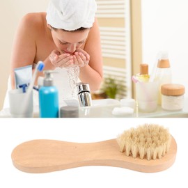 Sonew Face Brushes for Cleansing and Exfoliating Soft Wood Handle Brushing Scrubbing Skin Cleaning Scrub Scrubber Brush for Men Women