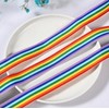 20M Rainbow Ribbon, 25mm Wide Pride Ribbon, Double Sided Grosgrain