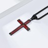 FUTPLOR Cross Necklace for Men, Silver Gold Black Stainless Steel