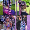 Tinsel Braiding Hair Pre stretched Lavender Purple Braiding Hair for