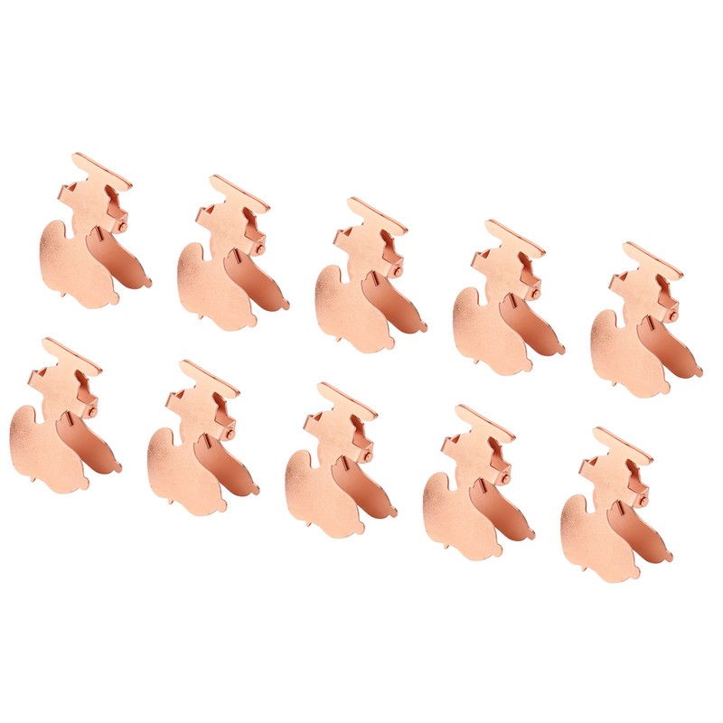 10pcs Metal Binder Clips Innovative Cartoon Cute Shape Electroplated Rustproof