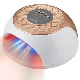 Laser Mushroom Device Girls, 0nichomycosis, Adjustable Sessions 10/30/60/99 Second, Lumière Bleue 470 NM et Lumière Rouge 650 NM Pour le Traitement de I'onychomycose