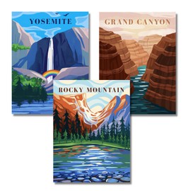 Neopalette Diamond Painting Kits for Adults, Art and Craft, Full Drill Diamond Painting Abstract, DIY 5D Diamond Art Craft, Square Diamond (National Park 1)