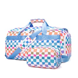 Bosidu Sports Gym Bag for Women, Travel Duffle Bag with Shoe Compartment and Wet Pocket, Lightweight Weekender Overnight Bag Fitness Workout Bags with Toiletry Bag