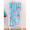 Catherine Lansfield Flamingo Cotton 76x160cm Beach Towel Blue