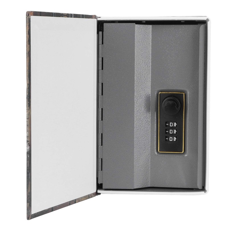 Diversion Book Safe with Combination Lock, Portable Multi-Purpose Metal Book