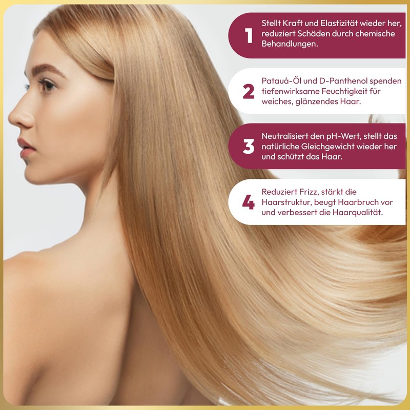 Tiefenpflegende Haarmaske für Keratin, Coloriertes & Blondiertes Haar-pH Normalisierende Conditioner