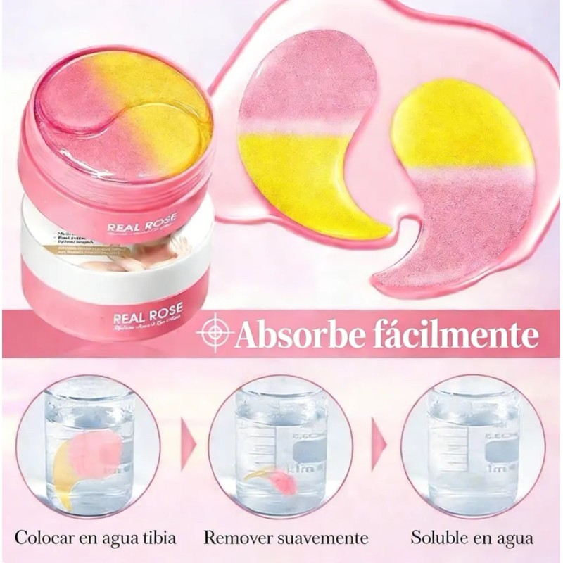 Parches Ojos Rosa Colágeno