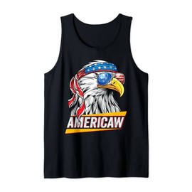 Bald Eagle Americaw American Flag USA Patriotic Merica Tank Top