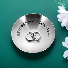 FOOZDEEVAAQ 10 Year Tin Anniversary Steel Gifts for Him Her Anniversary Day Gifts for Boyfriend Girlfriend Husband Gift from Wife 10 Year Anniver-sary Iron Gift White Elephant Christmas Valentine