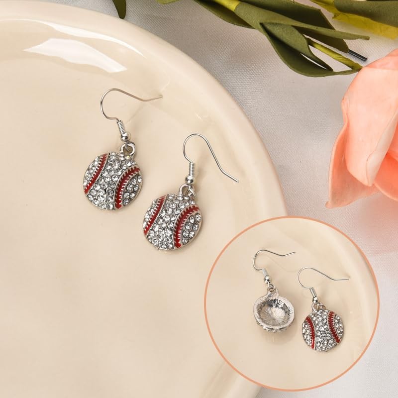 Baseball Lover Earrings for Women - Hook Drop Dangle Set