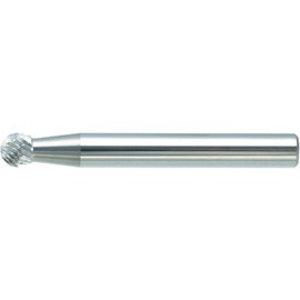 TRUSCO TB8C060 Carbide Bar, Spherical Shape, Φ6 x Blade Length: 2.2 x 0.2 inches (5.5 x 6 cm), Double Cut