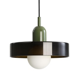 GloMuse Glass Pendant Light Vintage Hanging Light Fixture Modern Pendant Light Mid Century Pendant Light Green