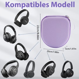Case Compatible with JBL Tune 510BT 520BT 500 720 BT 770 NC 760 NC, Sony WH-CH520 WH-CH720N, Noise Cancelling Wireless Headphones, Portable Travel Headphone Case (Purple)