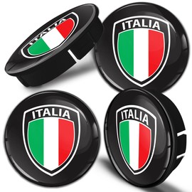 Biomar Labs® 4 x 60 mm Eyes Universal Plastic Hub Caps Wheel Caps Wheel Hub Caps Italy Italy Italian Flag Flag Car Tuning C 85