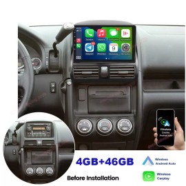 Podofo Android 13 Car Stereo Radio For Honda CRV 2001-2006 FM BT 64G GPS FM WIFI Player