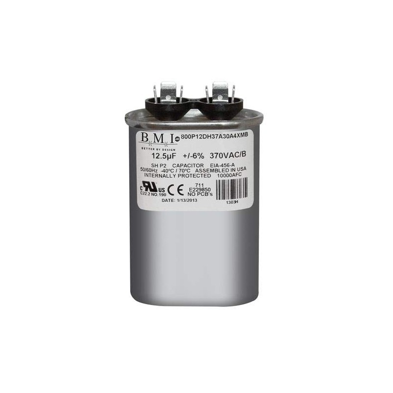 Replacement for GE GENTEQ Capacitor Oval 12.5 uf MFD 370