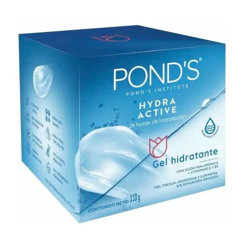 Ponds Hydra Active Ácido Hialurónico Gel Hidratante 110g Todo Tipo