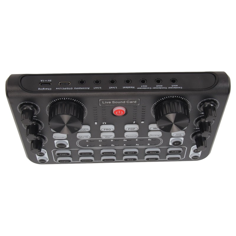Live Sound Card with Multi Sound Effects Bluetooth Noise Reduction