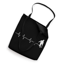 Heartbeat EKG Curling Curler Broom Rock Sweeping Ice Curl Tote Bag