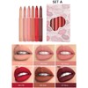 6 Colors Matte Crayon Lipstick Lipstick Makeup Lipstick Set Waterproof