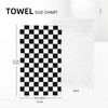 hsbolediy Black Checkered Decorative Hand Towels Dish Towels 27.5×16 in