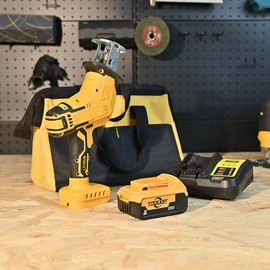 Reciprocating Saw, 20V Cordless Battery Power Saw, with 2 X 8.0Ah Batteries & Charger, 0-3500 SPM Variable Speed, 4 PCS Blades for Wood Metal PVC Pipe Tree Cutting (2 batteries plus 1 charger)