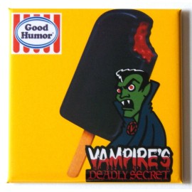 Blue Crab Magnets Vampire's Secret Ice Cream FRIDGE MAGNET sign - 2 x 2 inches