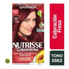 Garnier Kit Tinte Garnier  Nutrisse coloríssimos Mascarilla nutricolor permanente tono 5562 fresa para cabello