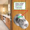 Men or Women Bathroom Privacy Door Knob Lock with Large