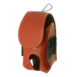 Golf Ball Holder for Bag, Leather Ball and Tee Holder, Golf Ball Bag with Hook and Belt, Easy Access Golf Bag, Small Portable Hip Golf Tee Bag, Name on Leather Golf Bag with Belt Clip, brown, Sporty