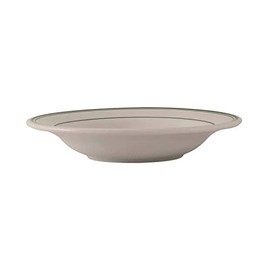 Tuxton China TGB-003 Soup Bowl, 9 oz., 8-3/4" Dia., Round, Wide Rim, Rolled Edge, Rimmed, Microwave & Dishwasher Safe, Oven Proof, Fully vitrified, Lead-Free, Ceramic, Green Bay, Case of 24