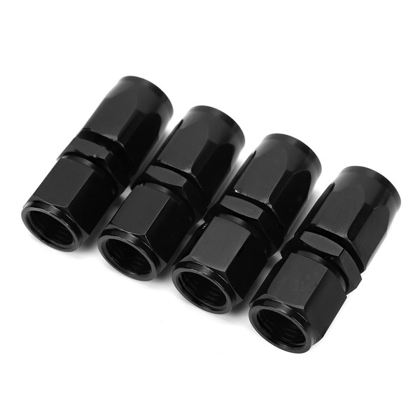 Swivel Hose End, 4pcs Universal Straight AN6 ‑6AN Swivel Hose