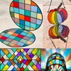 ILLUCKAI 12 Sheets Transparent Stained Glass Sheet Rainbow Colors, 6