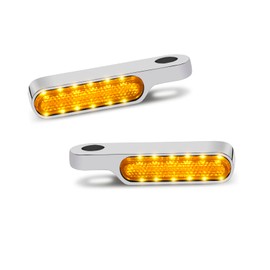 Whaletail Universal Motorcycle Handlebar LED Turn Signals Motorcycle Blinkers Handle Bar Marker flow Light Progressive Flicker Turn Signal Light for Harley Sportster Dyna Yamaha Kawasaki