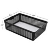 Hespapa Plastic File Baskets, Black A4 Paper Basket Trays, 6